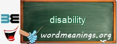 WordMeaning blackboard for disability